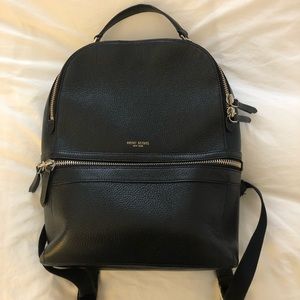 Henri Bendel Black Leather Backpack